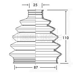 BORG & BECK Paljekumi, vetoakseli BCB2336